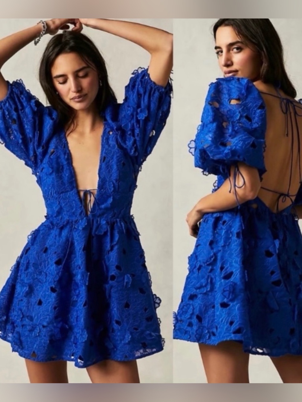 Brand new w tags For Love & Lemons Serena Blue Mini dress Small